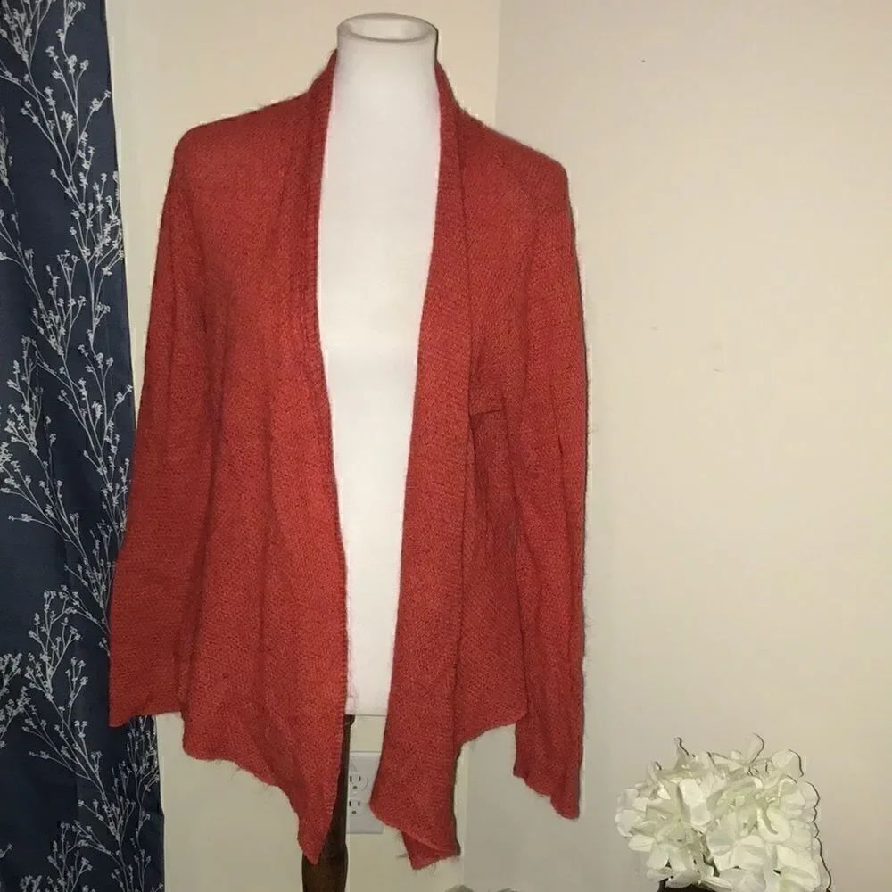 Eileen Fisher Open Front Cardigan Wool Mohair